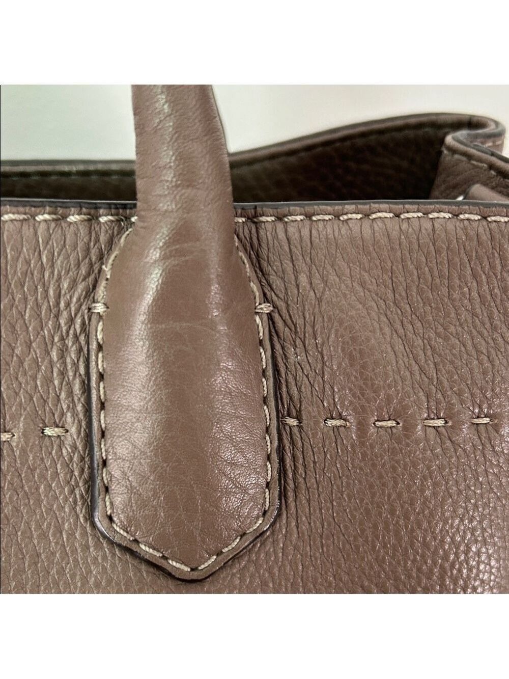 Tory Burch Pebbled McGraw Triple Compartment Leather Tote - Picture 4 of 16
